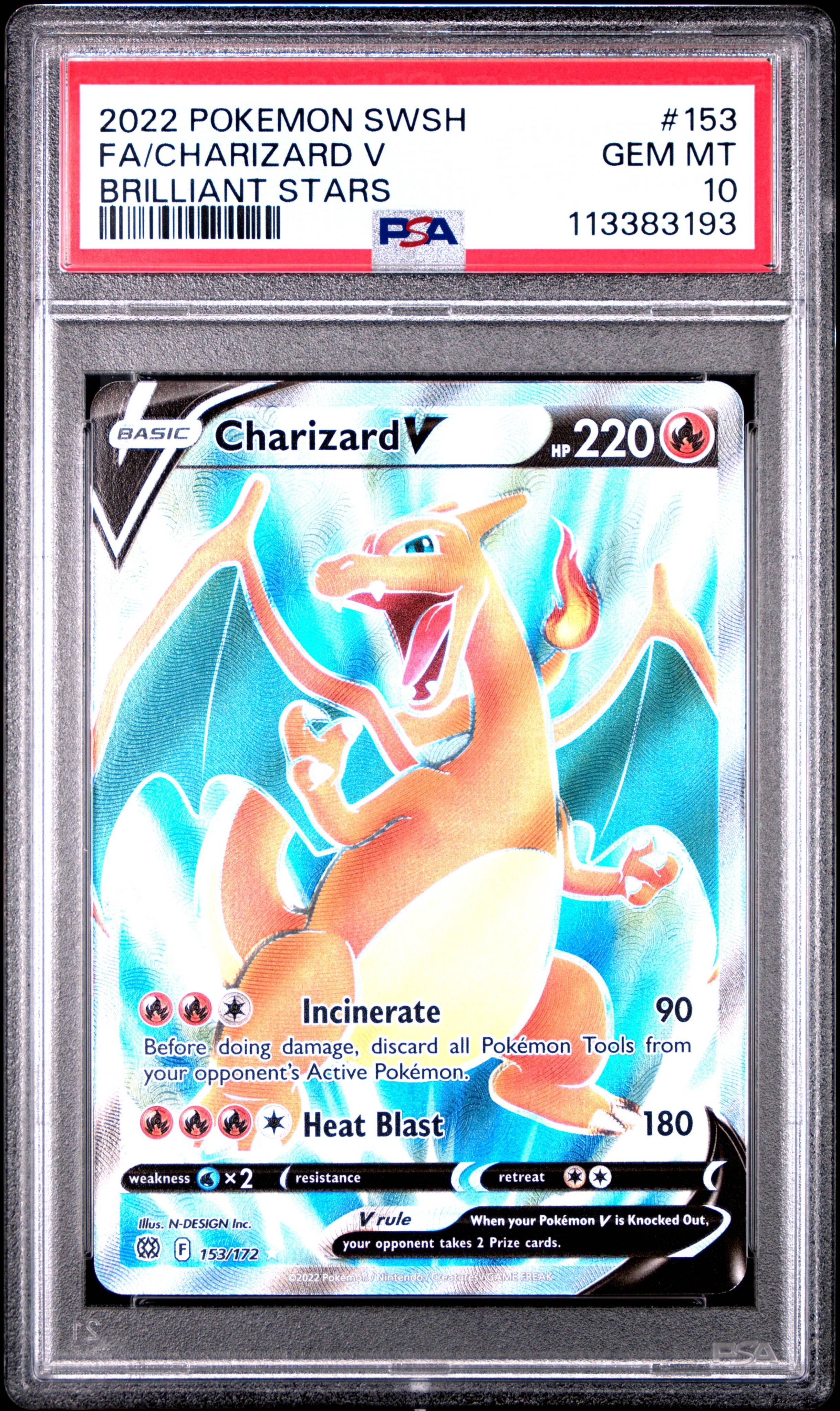 Charizard V - PSA 10 - Graded Card