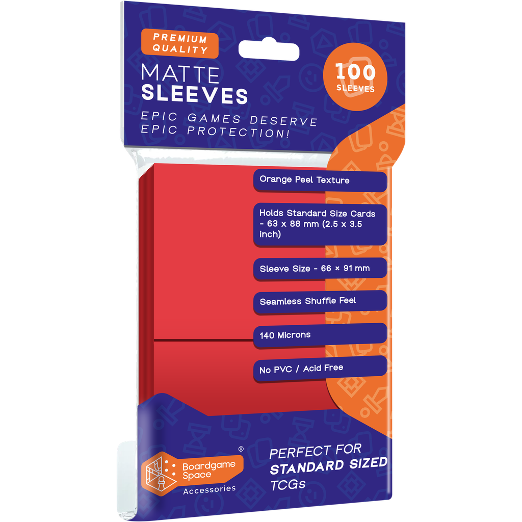 BGS Matte Sleeves (66×91mm) Red