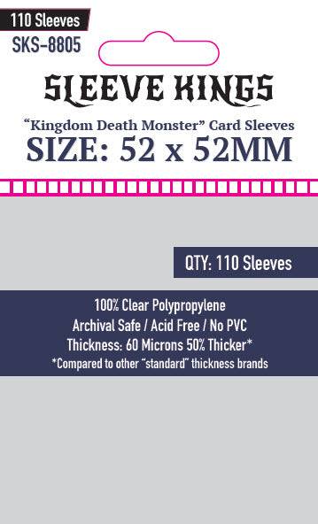 "Kingdom Death Monster" Game Card Sleeves (52x52mm)