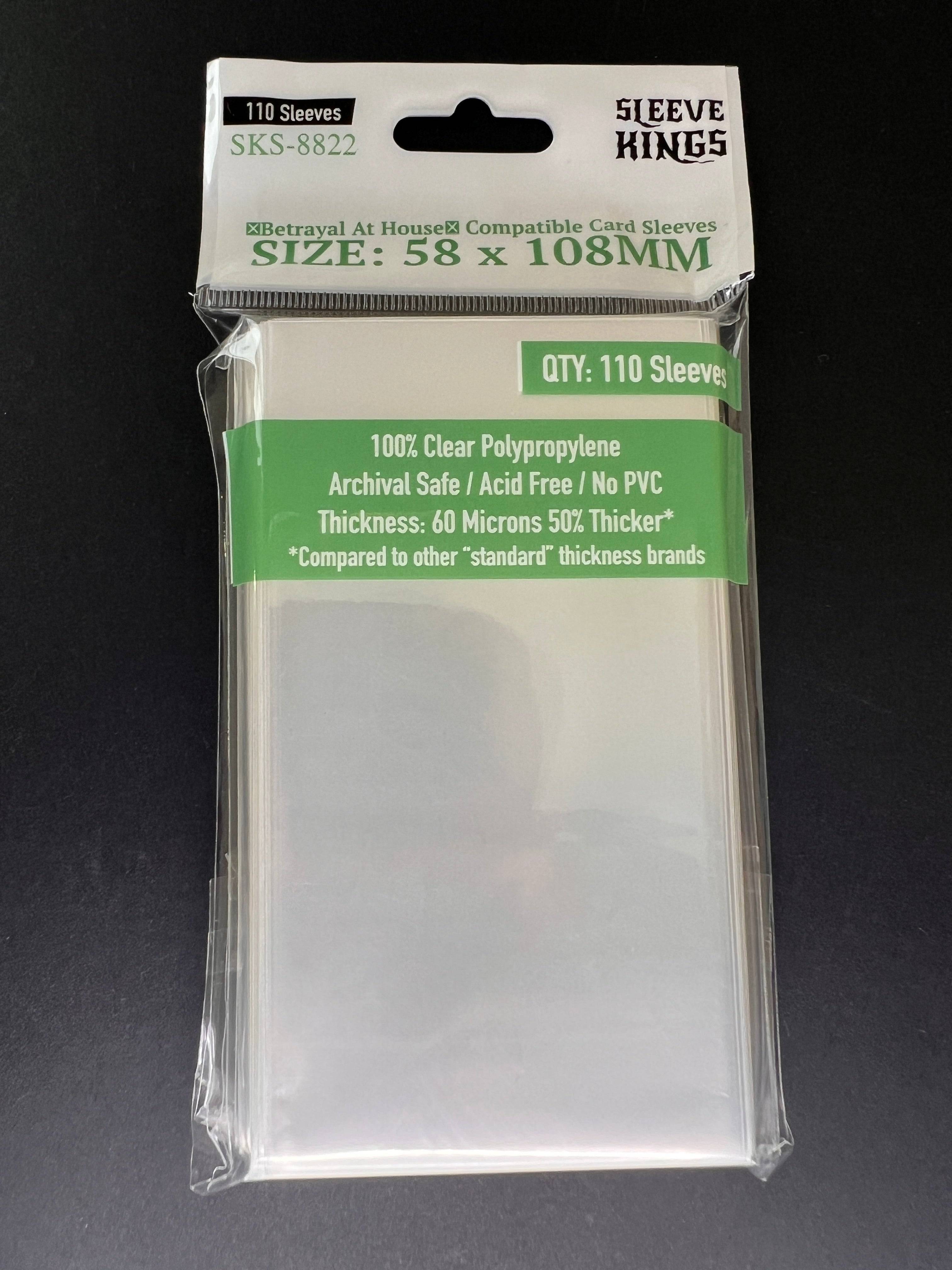 "Betrayal At House on the Hill" Compatible Sleeves (58x108mm)