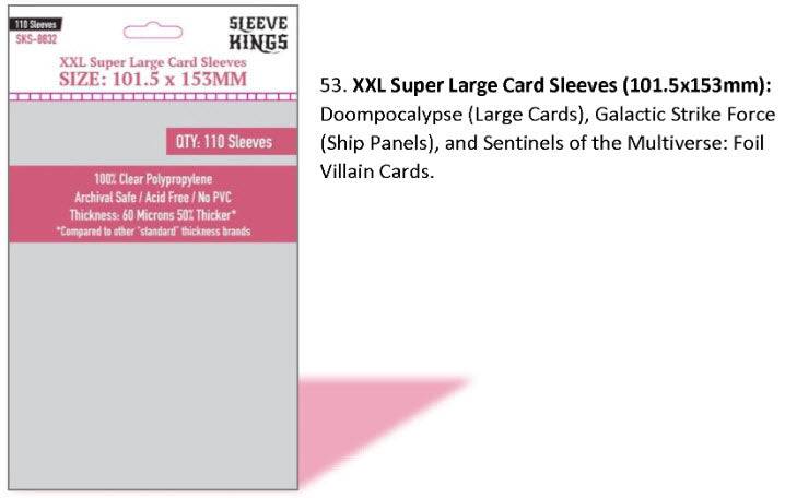 XXL Super Large Game Card Sleeves (101.5x153mm)
