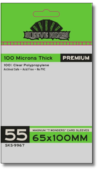 "7 Wonders" Magnum Card Sleeves (65x100mm)