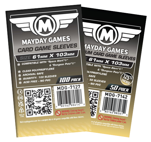 "Space Alert" Compatible Card Sleeves (61x103mm)