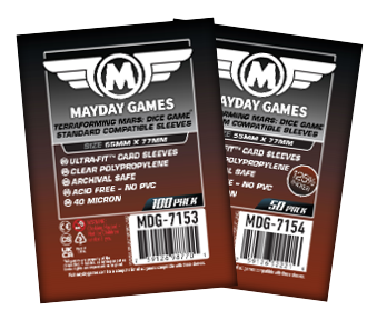 "Terraforming Mars: Dice Game" Compatible Sleeves (55x77mm)