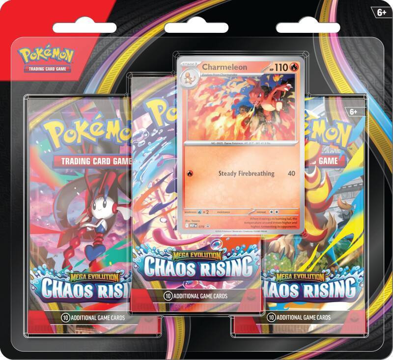 Mega Evolution—Chaos Rising 3-Pack Blister 1