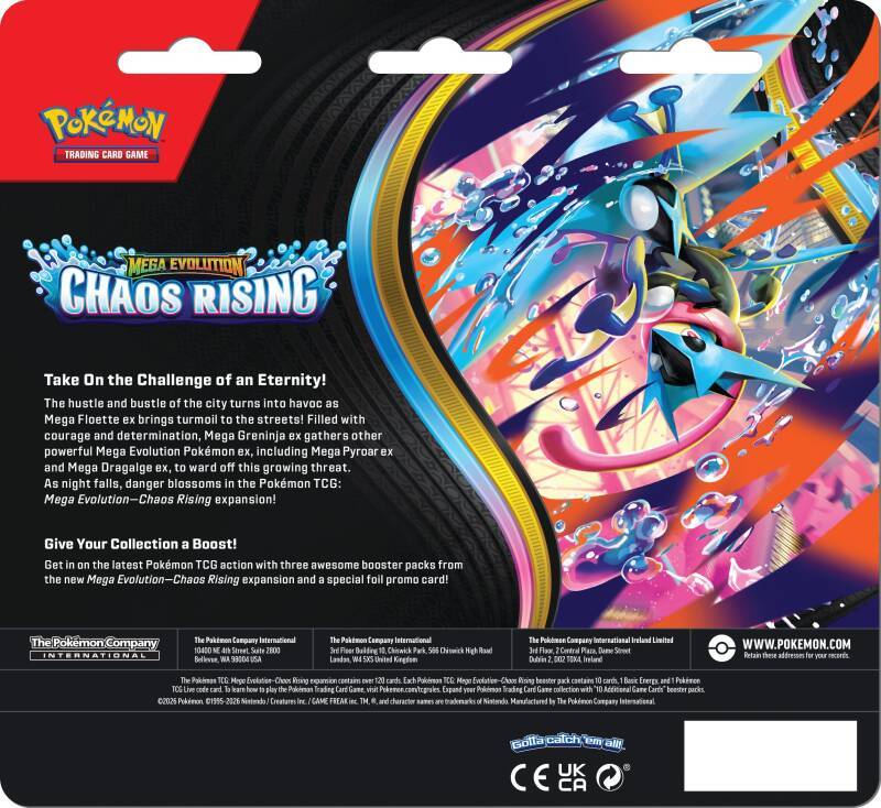 Mega Evolution—Chaos Rising 3-Pack Blister 2