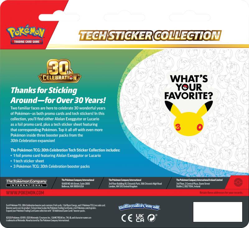 30th Celebration Tech Sticker Collection 2