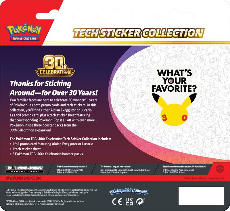 30th Celebration Tech Sticker Collection 6