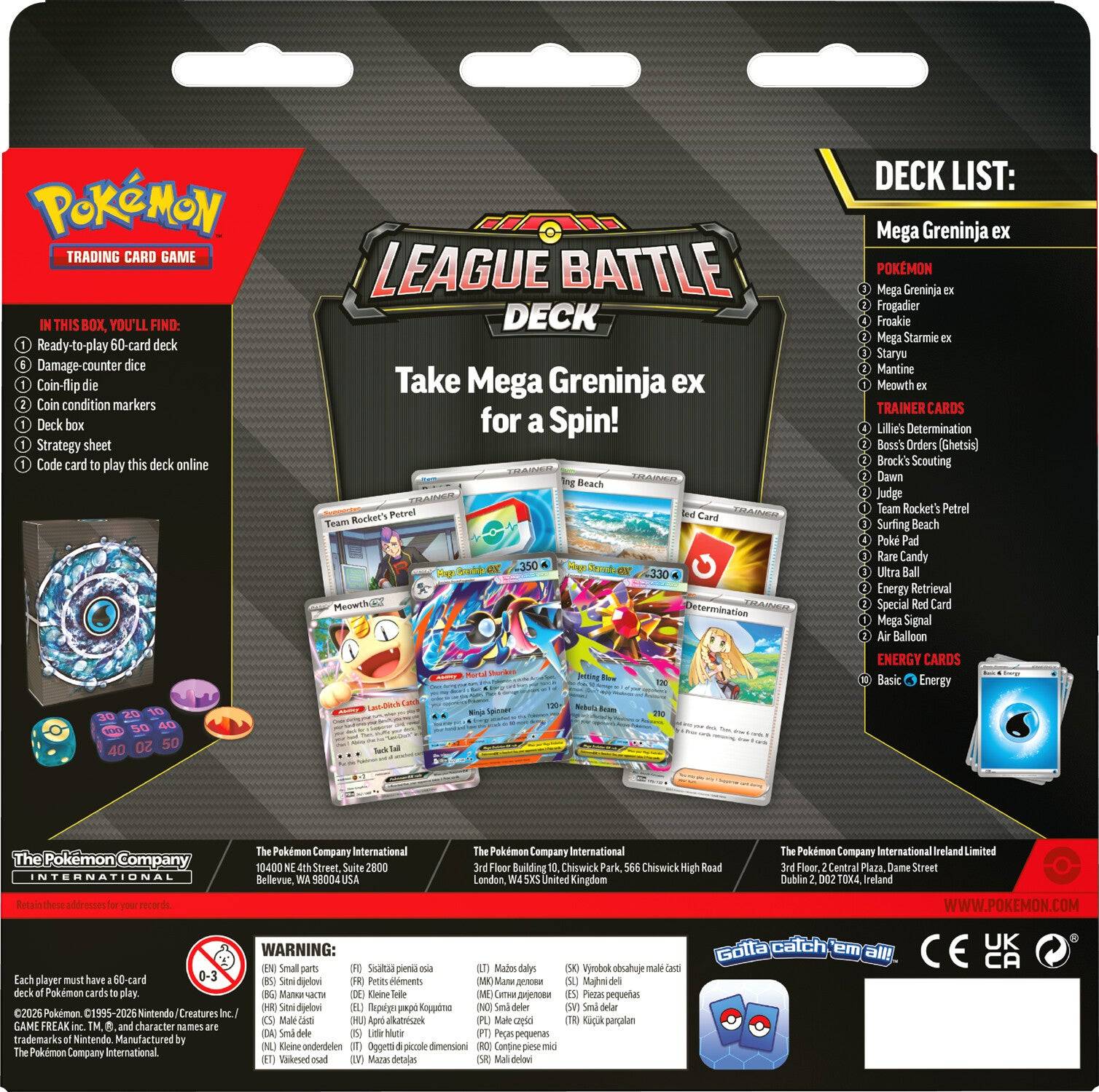 Mega Greninja ex League Battle Deck 3
